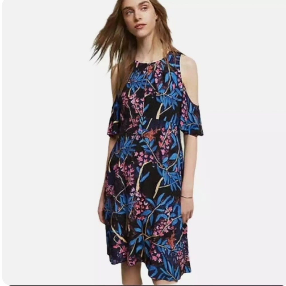 Anthropologie Maeve Elia Open-Shoulder Dress